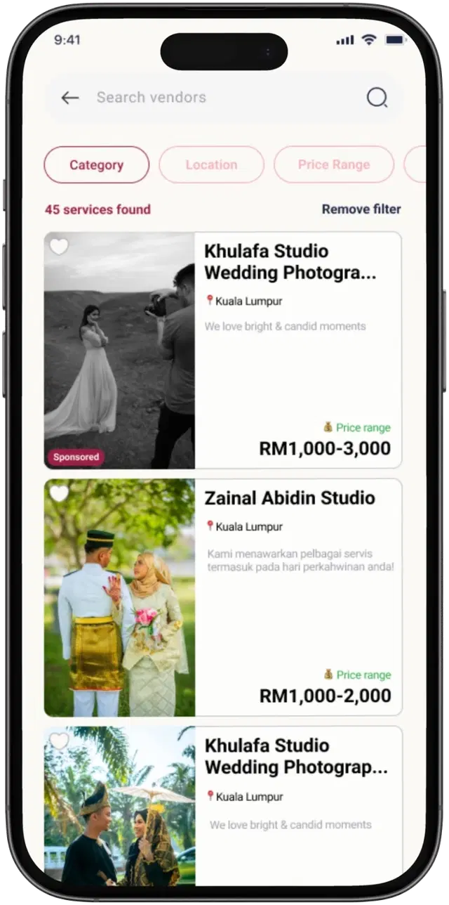 Vendor directory in Akad Planner